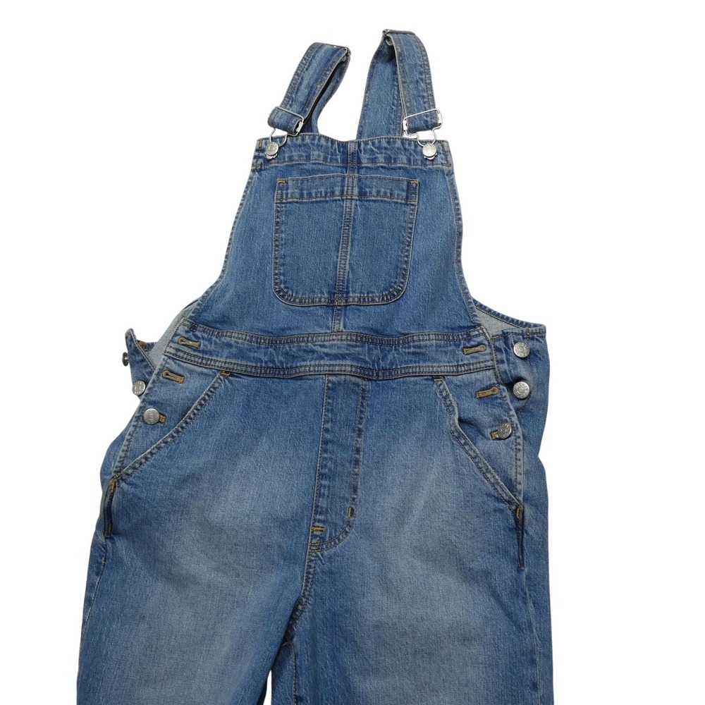 J.Crew Overalls Womens Small Blue Denim One Piece Adjustable Straps Pockets‎